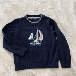 Janie & Jack Sailboat Cotton Crew Neck Sweater 4T‎